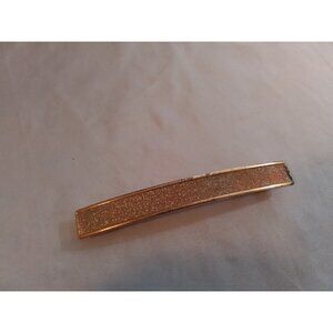 Vintage Gold Tone Glitter Hair Barrette Clip